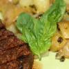Cumin Rubbed Sirloin with Basil Roasted Potatoes