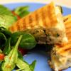 Zucchini Panini with Strawberry Spinach Salad