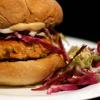 Asian Salmon Burgers with Sesame Slaw