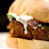 Lentil Walnut Burgers with Yogurt Sauce