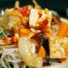 Stir Fry Veggies and Noodles with Soy Lime Dipping Sauce
