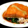 Salmon with Soy-Honey Glaze and Wasabi