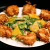 Coconut Shrimp & Asian Orange and Avocado Spinach Salad