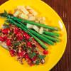 Baked Trout with Shiitake Mushrooms and Tomatoes