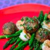 Roasted Shrimp, Asparagus, and Mushrooms with Ginger and Green Onion