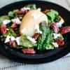 Poached Pear and Goat Cheese Salad with Candied Pecans