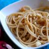 Pasta with Spicy Anchovy Sauce and Thyme Bread Crumbs