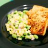 Corn and Edamame Salad with Miso Tofu