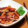 Chicken Stir-fry with Yams, Red Cabbage, and Hoisin