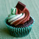 Dark Chocolate Creme de Menthe Cupcakes