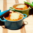 French Onion Soup with Thyme and Gruyère Crostini