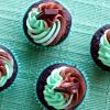 Dark Chocolate Creme de Menthe Cupcakes