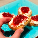 Goat Cheese Crostini with Blood Orange and Black Pepper Marmalade