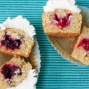 Fruit Filled Lemon Cupcakes with Lemon Buttercream