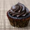 Black & Gold Dark Chocolate Caramel Cupcakes