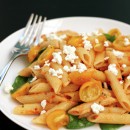 Red Pesto Penne with Roasted Tomatoes and Goat Cheese