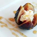 Fresh Figs with Goat Cheese and Peppered Honey