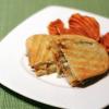 Caramelized Onion, Apple, and Blue Cheese Panini