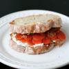 Moroccan Carrot and Goat Cheese Sandwiches with Green Olive Tapenade