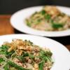 Thai Noodles with Ground Chicken and Crispy Shallots
