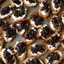 Beet Green and Goat Cheese Crostini