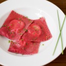 Beet and Goat Cheese Ravioli