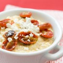 Roasted Corn & Tomato Grits with Goat Cheese