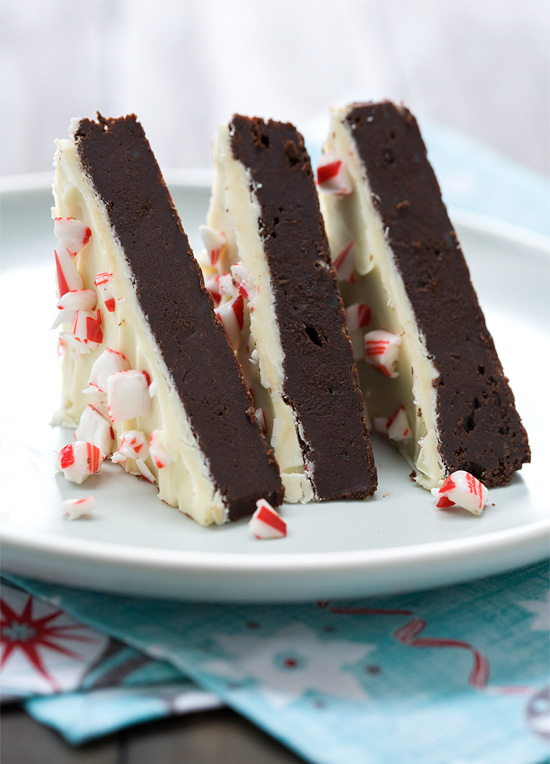 Rich and Fudgy Dark Chocoalte Peppermint Bark Brownies Dark Chocolate Peppermint Bark Brownies