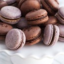 Chocolate & Hibiscus Macarons with Hibiscus-Infused Ganache