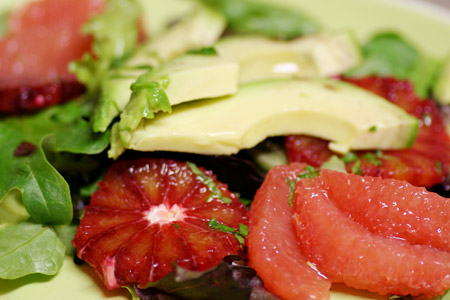 Avocado Grapefruit Salad with Citrus Honey Dressing