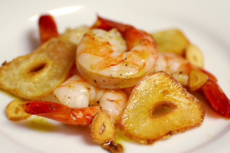 Garlic Roasted Shrimp with Red Chile Oil