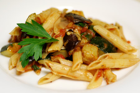 Pasta with Roasted Provencal Vegetable Sauce