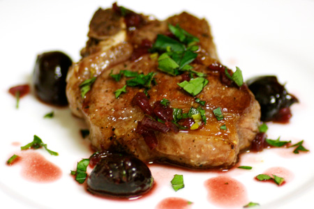 Lamb Chops with Cherry Balsamic Glaze