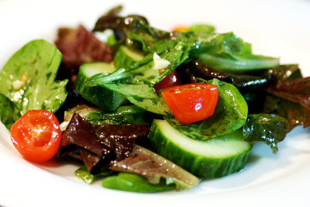 Mixed Salad with Ginger Lime Cilantro Dressing