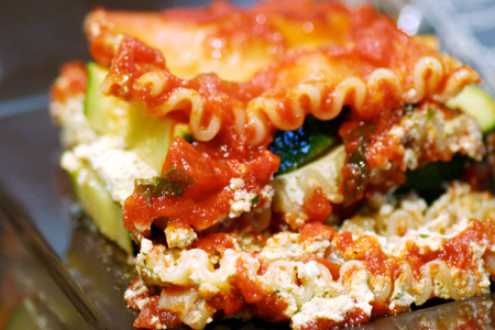 Herbed Tofu and Zucchini Lasagna