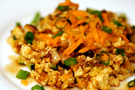 sweet potato & shiitake tofu scramble