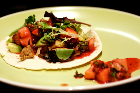 Leftover Turkey Tacos with Cranberry Salsa