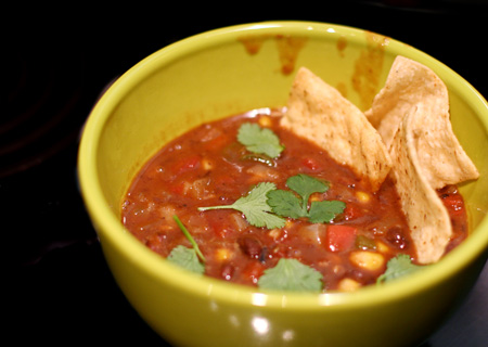 Vegan Refried Bean Soup