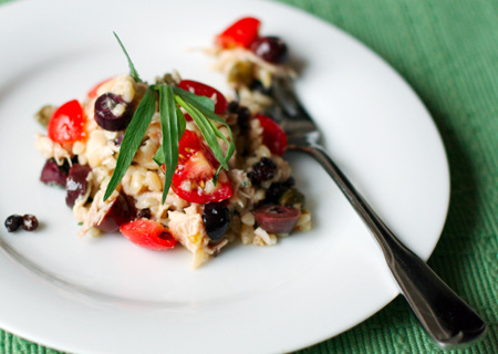 Mediterranean Orzo and Chicken Salad