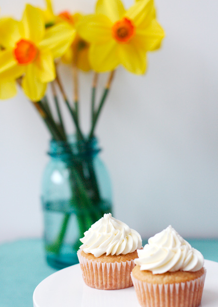 Strawberry and Blackberry Filled Lemon Cupcakes