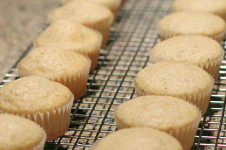 Almond cupcakes baked at high altitude