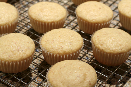 Almond cupcakes baked at high altitude