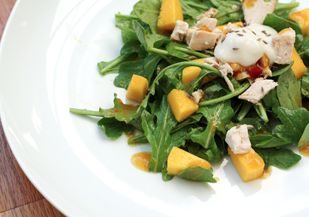 Roast Chicken and Mango Salad with Yogurt