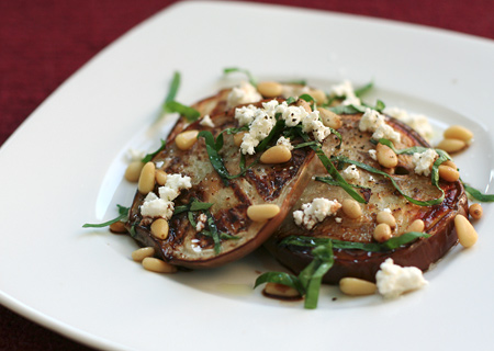 Grilled Eggplant and Goat Cheese Salad