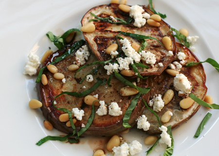Grilled Eggplant and Goat Cheese Salad