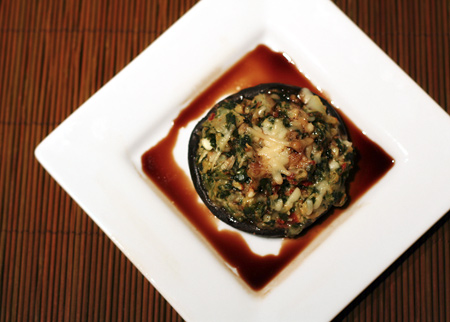 Stuffed Portobello with Balsamic Reduction