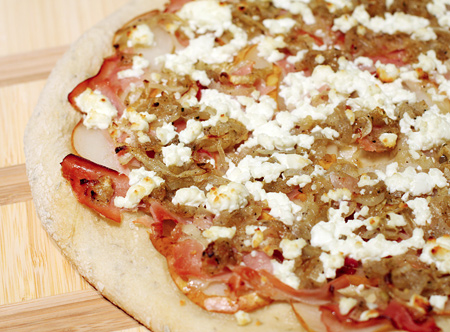 Pear, Prosciutto, and Goat Cheese Pizza