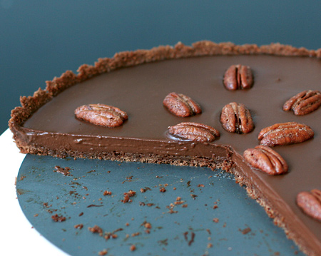 Mexican Chocolate Tart with Cinnamon-Spiced Pecans