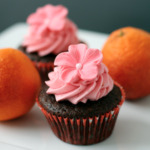 Chocolate Olive Oil and Blood Orange Cupcakes