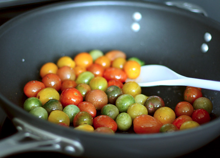 Cooking Heirloom Cherry Tomatoes
